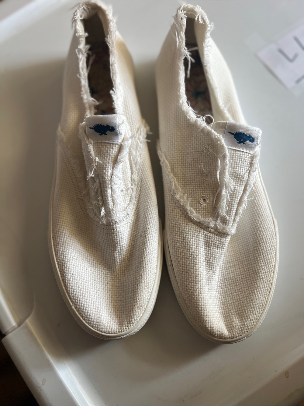 Rocket Dog Cream Canvas Slip-On Flats